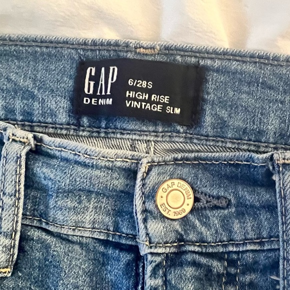 Gap Size 28/6  High Rise Vintage Slim - Picture 4 of 4